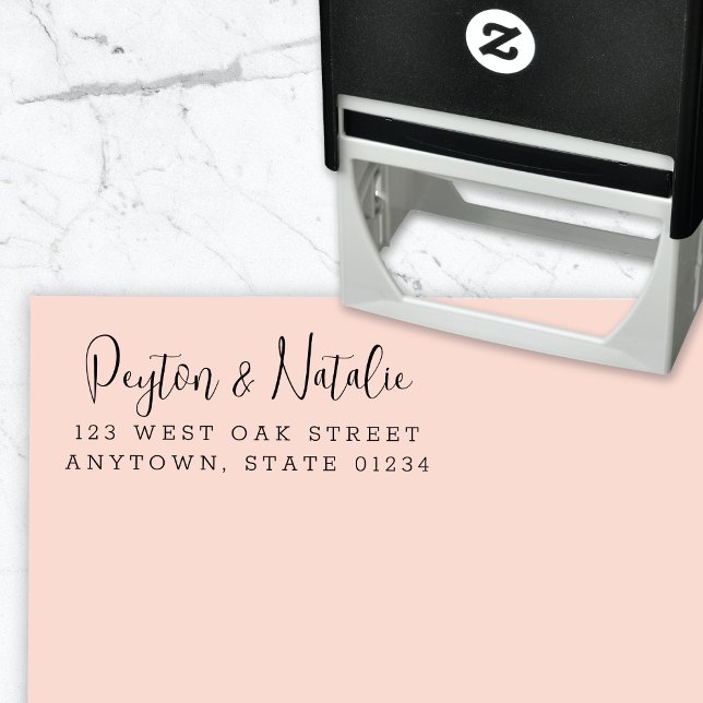 Modern Calligraphy Script Return Address Self-inking Stamp (Creator Uploaded)