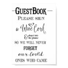 Modern Calligraphy Sign wine cork wedding print