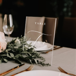 Modern Calligraphy Table Two Table Number Window Cling