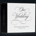 Modern calligraphy timeless black & white wedding binder<br><div class="desc">A timeless and elegant wedding photo binder featuring refined calligraphy script on a classic background,  perfect for a formal and sophisticated wedding celebration. For customization or additional products featuring this design,  please feel free to contact me.</div>