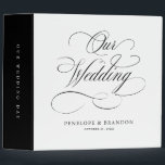 Modern calligraphy timeless black & white wedding binder<br><div class="desc">A timeless and elegant wedding photo binder featuring refined calligraphy script on a classic background,  perfect for a formal and sophisticated wedding celebration. For customization or additional products featuring this design,  please feel free to contact me.</div>