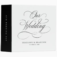 Modern calligraphy timeless black & white wedding