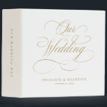 Modern calligraphy timeless gold and white wedding binder<br><div class="desc">A timeless and elegant wedding photo binder featuring refined calligraphy script on a classic background,  perfect for a formal and sophisticated wedding celebration. For customization or additional products featuring this design,  please feel free to contact me.</div>