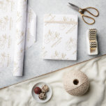 Modern calligraphy timeless gold and white wedding wrapping paper<br><div class="desc">A timeless and elegant wedding wrapping paper  featuring refined calligraphy script on a classic background,  perfect for a formal and sophisticated wedding celebration. For customization or additional products featuring this design,  please feel free to contact me.</div>