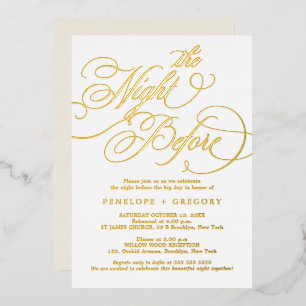Modern calligraphy timeless gold The night before