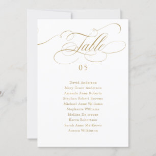 Modern calligraphy timeless Seating Chart Card