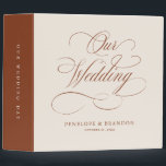 Modern calligraphy timeless terracotta wedding binder<br><div class="desc">A timeless and elegant wedding photo binder featuring refined calligraphy script on a classic background,  perfect for a formal and sophisticated wedding celebration. For customization or additional products featuring this design,  please feel free to contact me.</div>