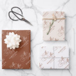 Modern calligraphy timeless terracotta  wedding wrapping paper sheet<br><div class="desc">A timeless and elegant terracotta wedding wrapping paper sheet featuring refined calligraphy script on a classic background,  perfect for a formal and sophisticated wedding celebration. For customization or additional products featuring this design,  please feel free to contact me.</div>