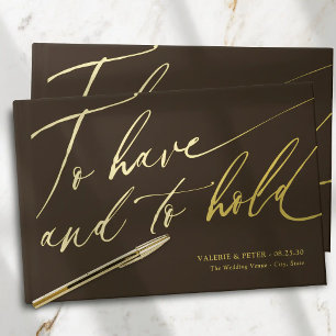 Modern Calligraphy To have and To hold wedding  Guest Book