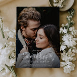 Modern Calligraphy Two Photo QR Code Wedding Invitation<br><div class="desc">Modern Calligraphy Two Photo QR Code Wedding Invitation features a bold and modern calligraphy on a full bleed photo wedding invitation.</div>