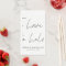 Modern Calligraphy Vows Black White Wedding