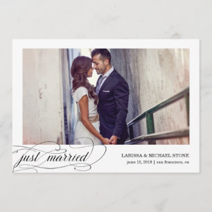 Modern Calligraphy Wedding Announcement