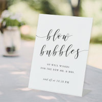 Modern Calligraphy Wedding Bubble Send Off