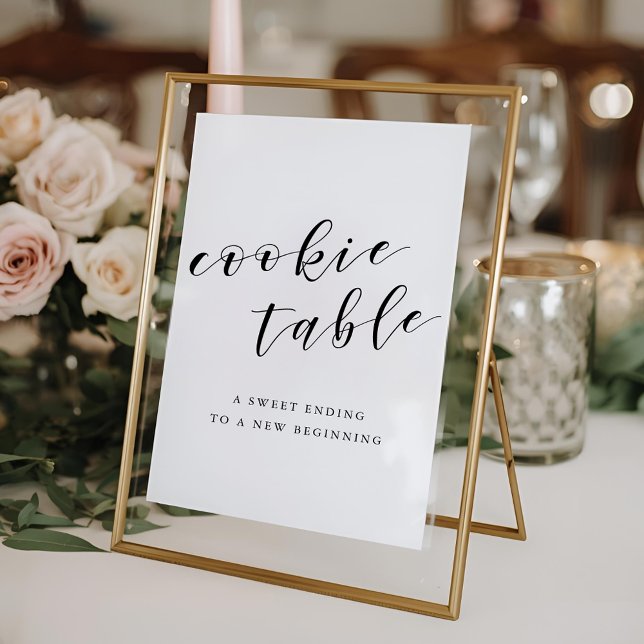 Modern Calligraphy Wedding Cookie Table Sign (Creator Uploaded)