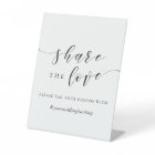 Modern Calligraphy Wedding Hashtag Share the Love