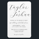 Modern Calligraphy Wedding Invitation Magnet<br><div class="desc">Minimalist modern design featuring beautiful calligraphy script! Look for matching RSVP card in the same collection!</div>
