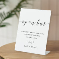 Modern Calligraphy Wedding Open Bar