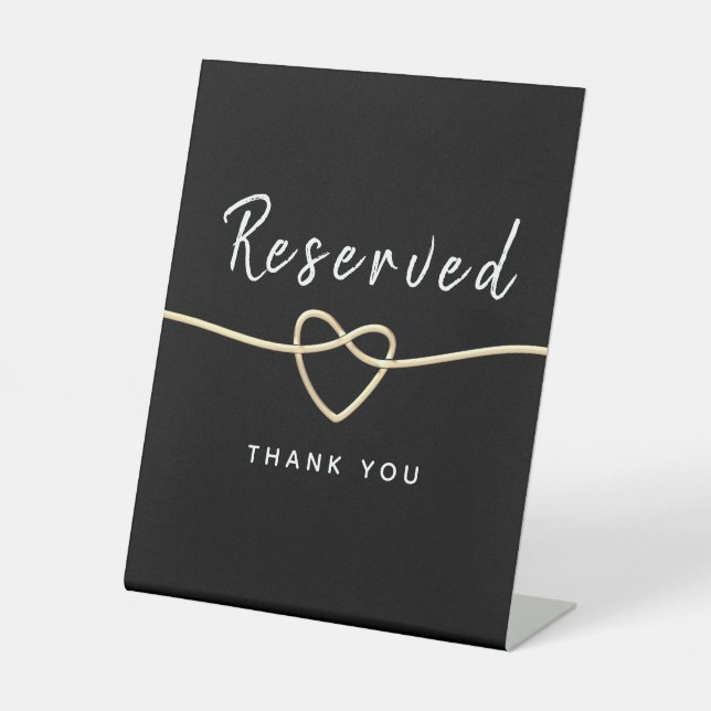 Modern Calligraphy Wedding Pedestal Sign (Front)