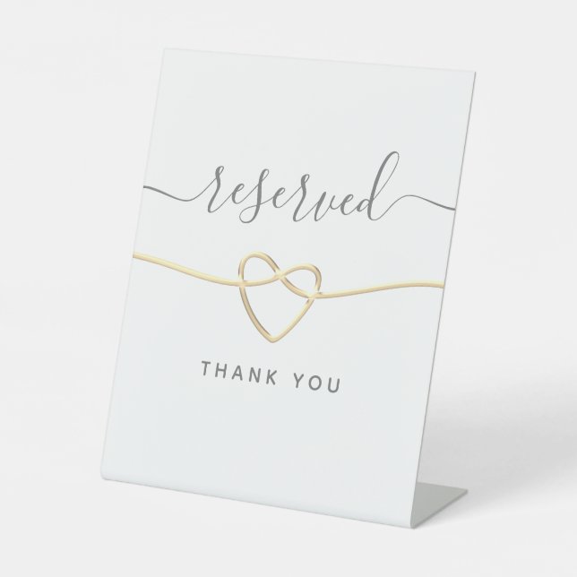 Modern Calligraphy Wedding Pedestal Sign (Front)