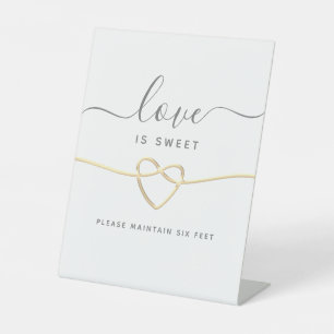 Modern Calligraphy Wedding Pedestal Sign