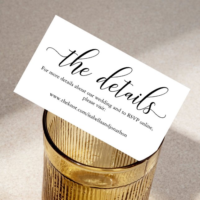 Modern Calligraphy Wedding Website Enclosure Card (Creator Uploaded)