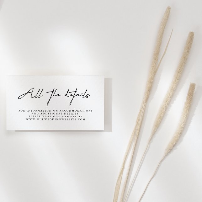 Modern Calligraphy Wedding Website Enclosure Card (Creator Uploaded)