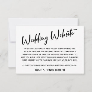 Modern Calligraphy Wedding Website, Gold Stripes RSVP Card