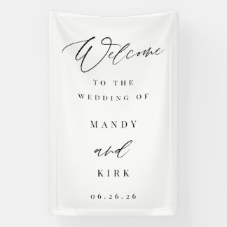 Modern Calligraphy Wedding Welcome Sign