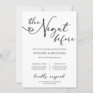 Modern calligtaphy handwritten lettering rehearsal invitation