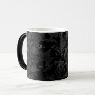 Modern Camo -Black and Dark Grey- camouflage Magic Mug