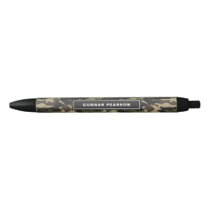Modern Camouflage Pattern Name Black Ink Pen