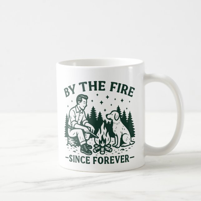 Modern Camping by The Fire Coffee Mug (Right)