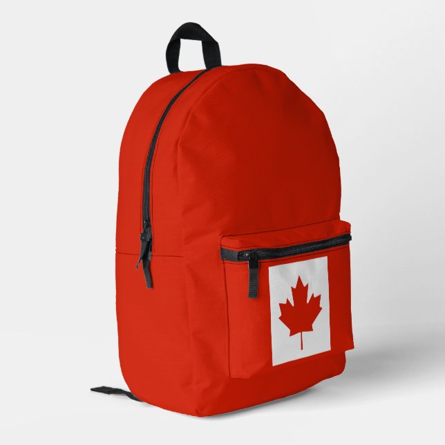 Modern CANADA canadian Flag Country Souvenir  Printed Backpack (Back Corner Left)