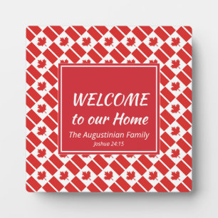 Modern CANADA Customized Scripture Welcome Plaque