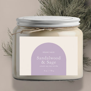 Modern candle boho minimalist product packaging  food label