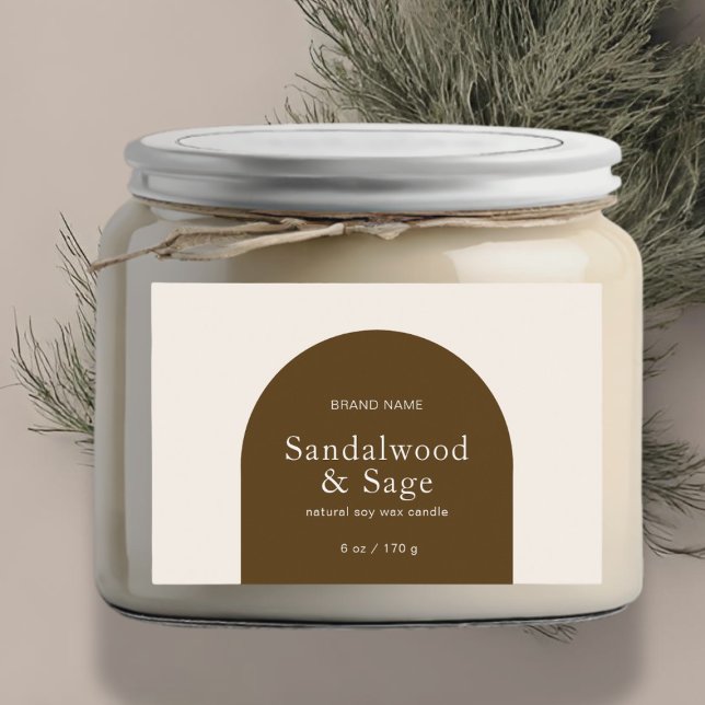 Modern candle boho minimalist product packaging  food label (Creator Uploaded)