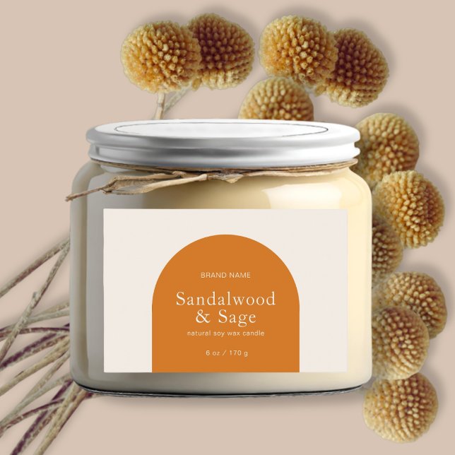 Modern candle boho minimalist product packaging  food label (Creator Uploaded)