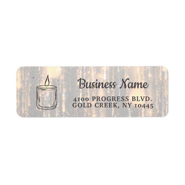 Modern Candle Business Packaging Label  (Front)