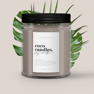 Modern Candle Label