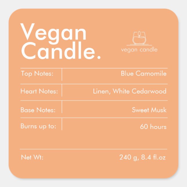 Modern Candle Label (Front)