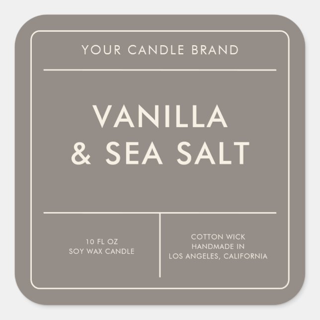 Modern Candle Label (Front)