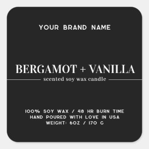 Modern candle label packaging template