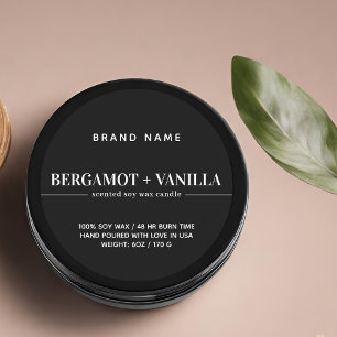Modern candle label packaging template