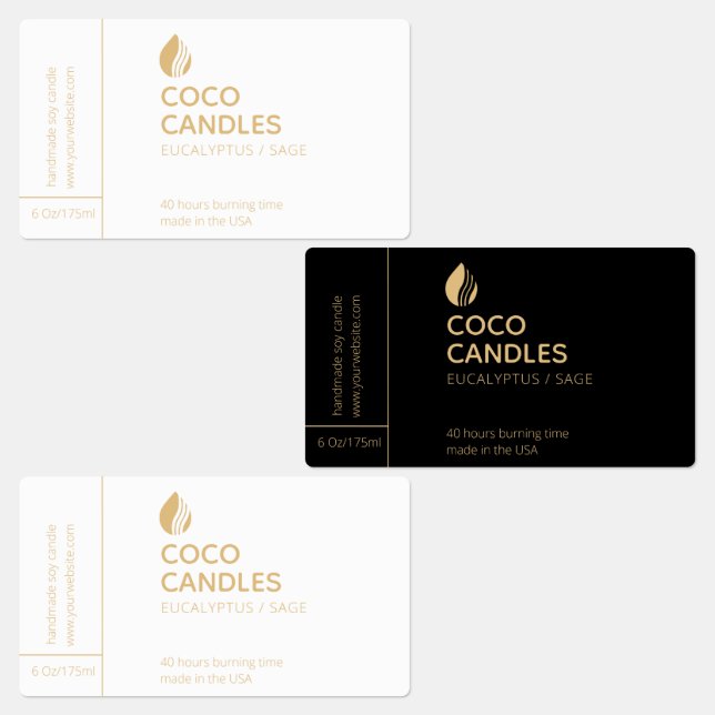 Modern Candle Logo Label   (Group)