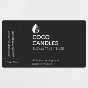 Modern Candle Logo Label
