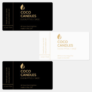 Modern Candle Logo Label  