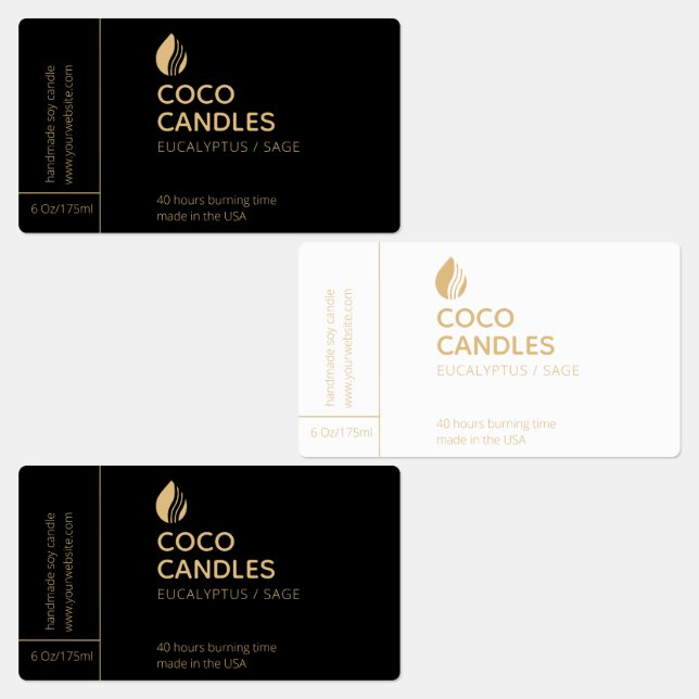 Modern Candle Logo Label   (Group)
