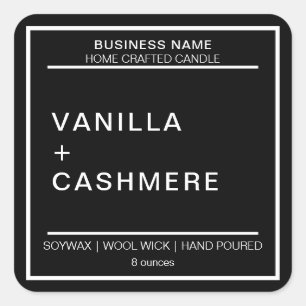 Modern Candle Product Label