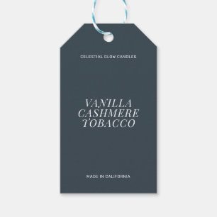 Modern candle simple branding gift tag