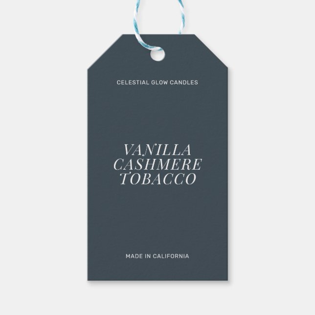 Modern candle simple branding gift tag (Front)